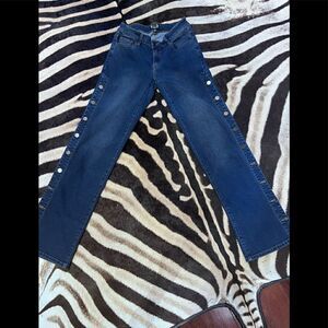 AZI button leg jeans